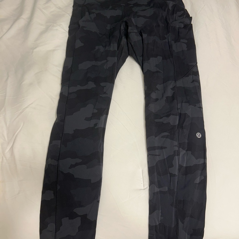 Lululemon Black Camouflage Leggings